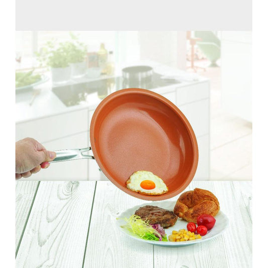 10" Non-Stick Copper Ceramic Frying Pan by HitMyNeed