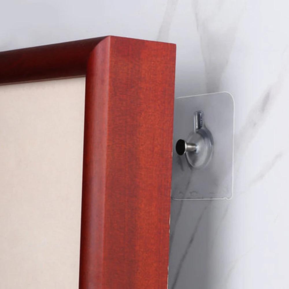 10 Pack Adhesive Wall Hooks for Frames & Clocks by HitMyNeed