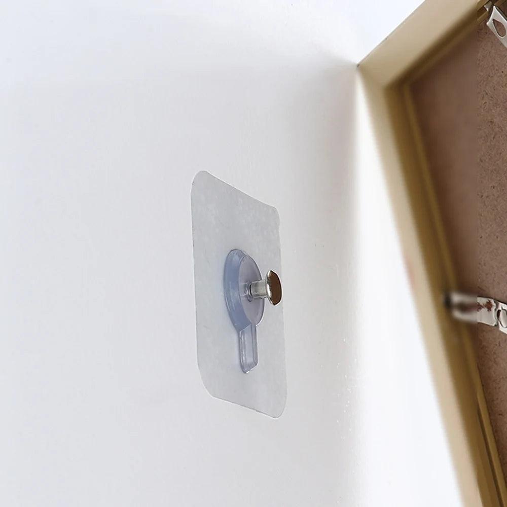 10 Pack Adhesive Wall Hooks for Frames & Clocks by HitMyNeed