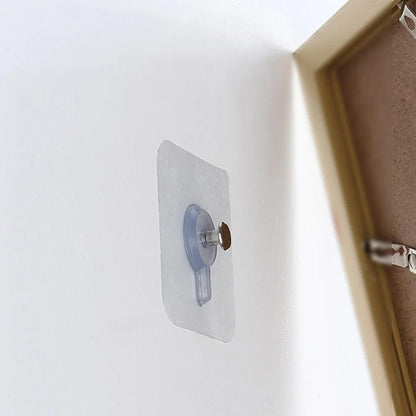 10 Pack Adhesive Wall Hooks for Frames & Clocks by HitMyNeed