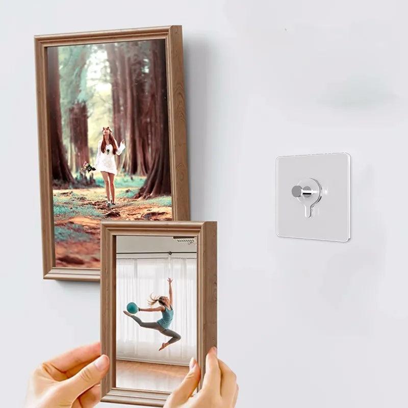10 Pack Adhesive Wall Hooks for Frames & Clocks by HitMyNeed