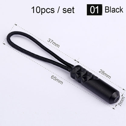 10-Pack Replacement Zipper Pull Cords for Bags & Tents black by HitMyNeed
