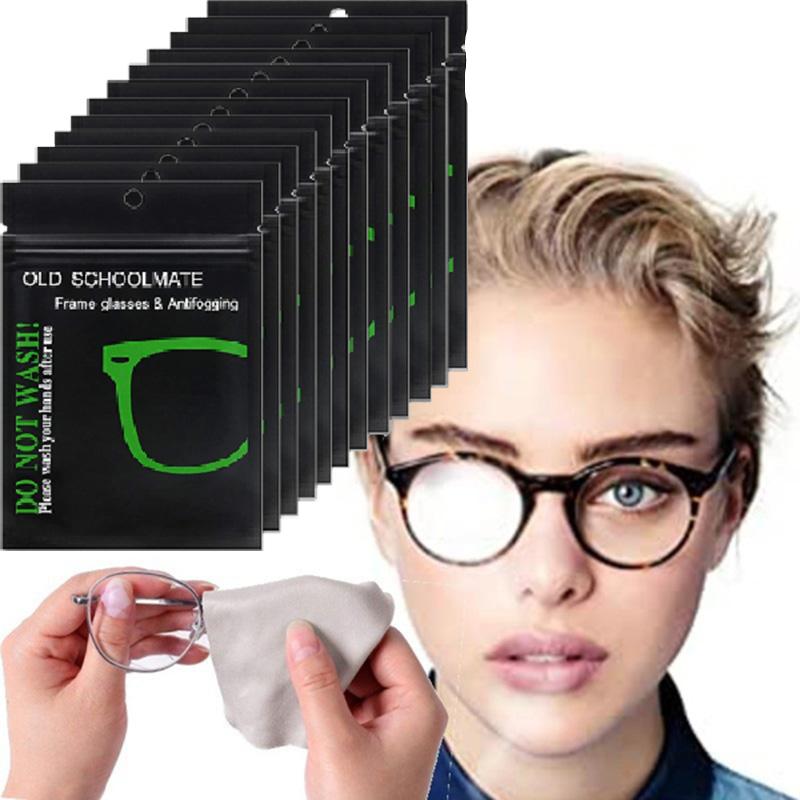 10-Pack Reusable Anti-Fog Microfiber Glasses Cloths by HitMyNeed