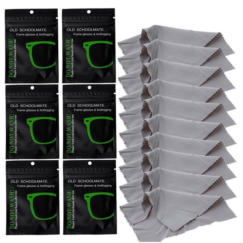 10-Pack Reusable Anti-Fog Microfiber Glasses Cloths by HitMyNeed