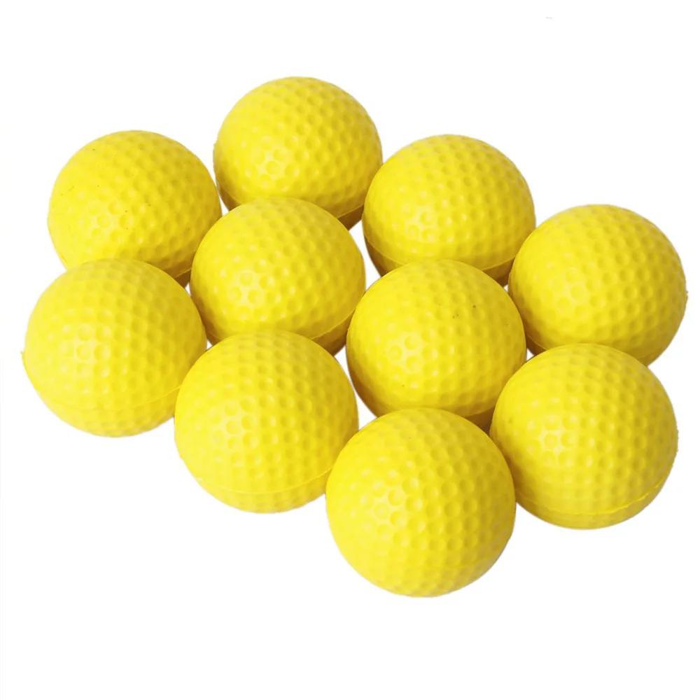 10-Pack Yellow PU Foam Golf Practice Balls by HitMyNeed
