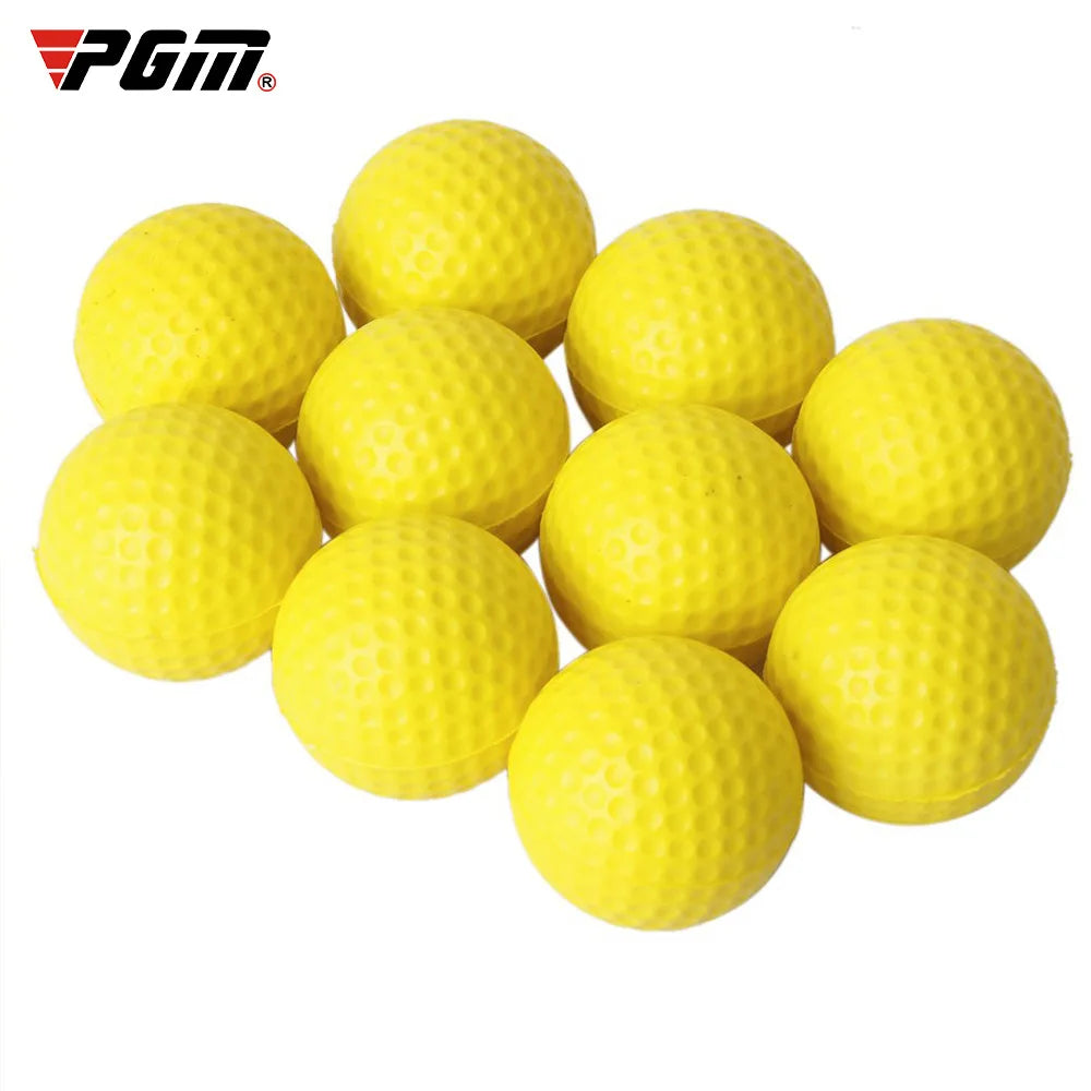 10-Pack Yellow PU Foam Golf Practice Balls by HitMyNeed