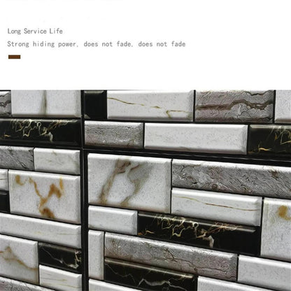 10 Pcs 3D Self-Adhesive Wall Panels | Waterproof XPE Foam Brick Wallpaper (30x30cm) by HitMyNeed
