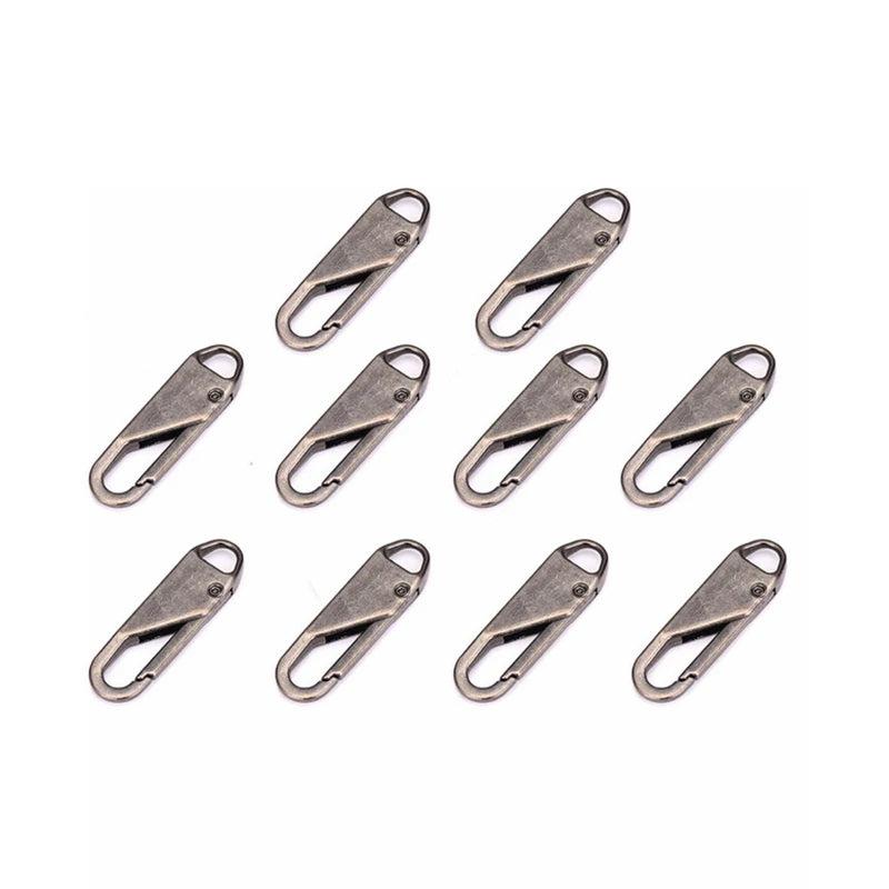 10 Pcs Instant Zipper Puller Repair Set 10-pcs-gun-color metal by HitMyNeed