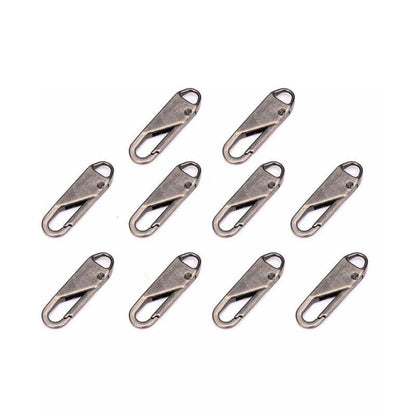10 Pcs Instant Zipper Puller Repair Set 10-pcs-gun-color metal by HitMyNeed