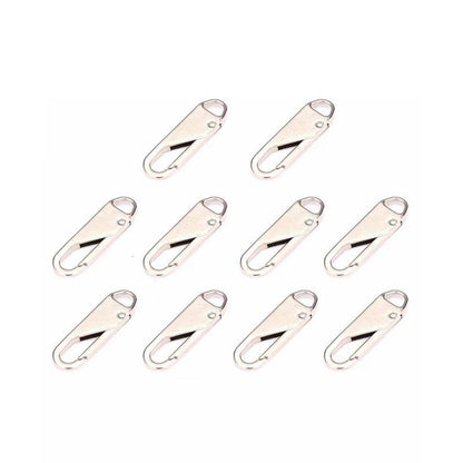 10 Pcs Instant Zipper Puller Repair Set 10-pcs-silver metal by HitMyNeed