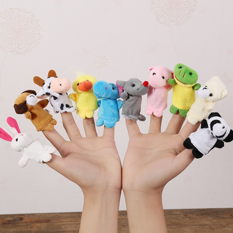 10-Piece Animal Finger Puppet Plush Set for Kids by HitMyNeed