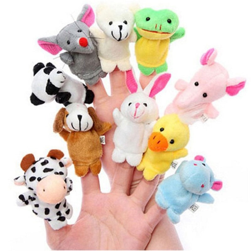 10-Piece Animal Finger Puppet Plush Set for Kids by HitMyNeed