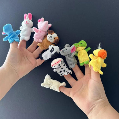 10-Piece Animal Finger Puppet Plush Set for Kids by HitMyNeed