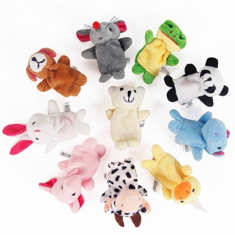 10-Piece Animal Finger Puppet Plush Set for Kids by HitMyNeed