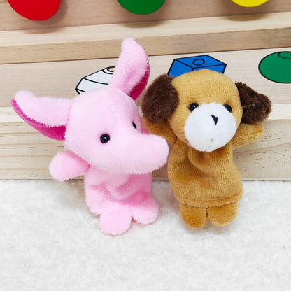 10-Piece Animal Finger Puppet Plush Set for Kids by HitMyNeed