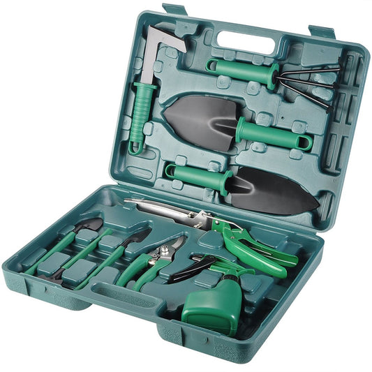 10-Piece Garden Hand Tool Set with Carry Case by HitMyNeed