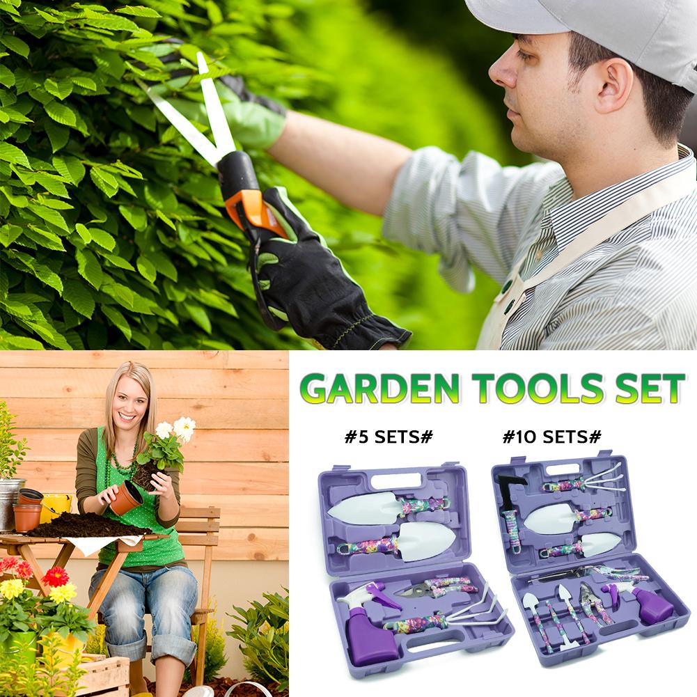 10-Piece Lightweight Stainless Steel Garden Tool Set by HitMyNeed