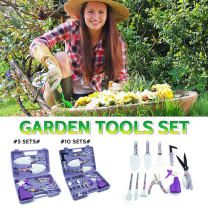 10-Piece Lightweight Stainless Steel Garden Tool Set by HitMyNeed