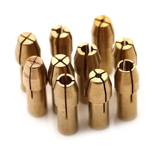 10-Piece Mini Brass Drill Chuck Collet Set, 0.5-3.2 mm by HitMyNeed