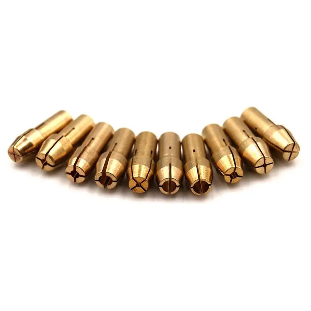 10-Piece Mini Brass Drill Chuck Collet Set, 0.5-3.2 mm by HitMyNeed