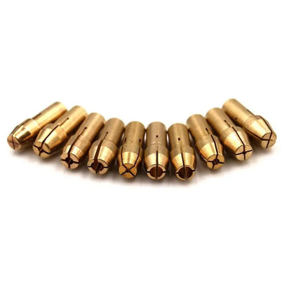 10-Piece Mini Brass Drill Chuck Collet Set, 0.5-3.2 mm by HitMyNeed