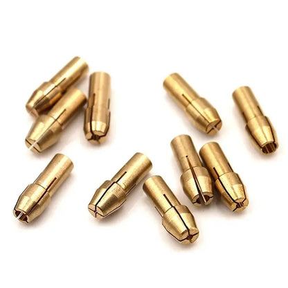 10-Piece Mini Brass Drill Chuck Collet Set, 0.5-3.2 mm by HitMyNeed