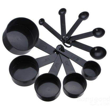 10-Piece Plastic Measuring Cups and Spoons Set by HitMyNeed