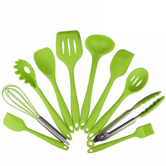 10-Piece Red Silicone Kitchen Utensil Set by HitMyNeed