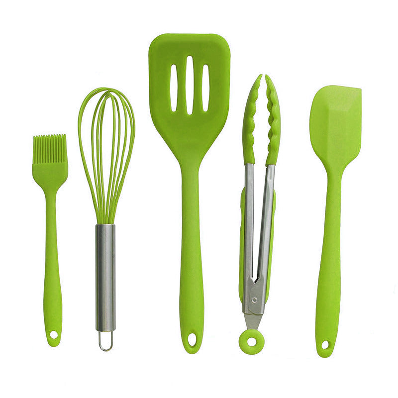 10-Piece Red Silicone Kitchen Utensil Set by HitMyNeed