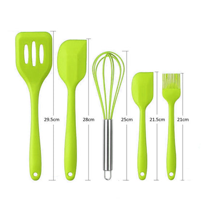 10-Piece Red Silicone Kitchen Utensil Set by HitMyNeed