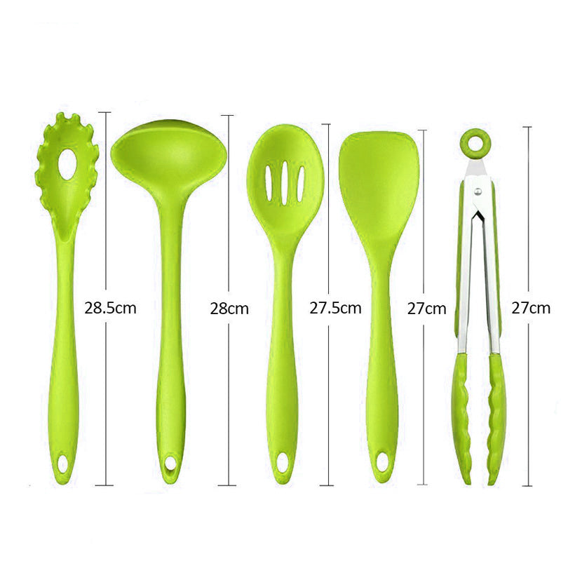 10-Piece Red Silicone Kitchen Utensil Set by HitMyNeed