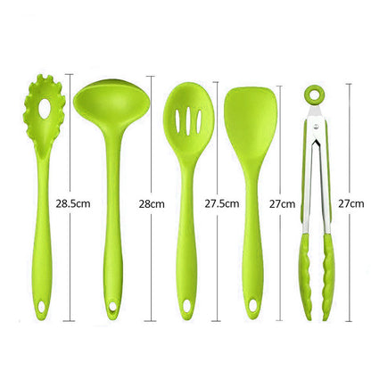 10-Piece Red Silicone Kitchen Utensil Set by HitMyNeed