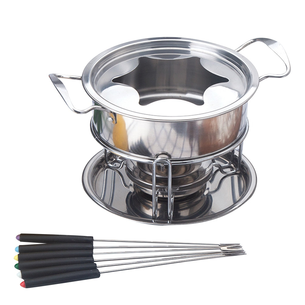 10-Piece Stainless Steel Fondue Set by HitMyNeed
