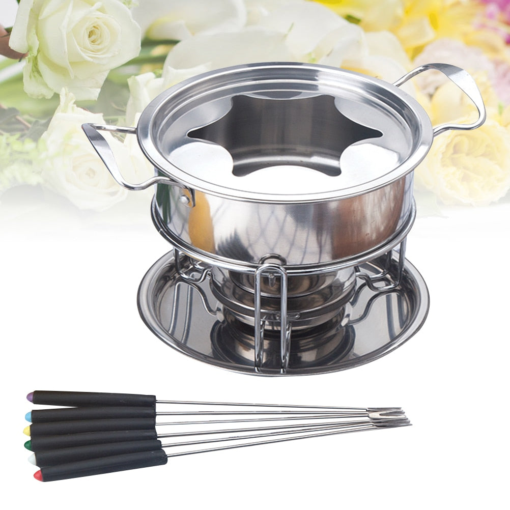 10-Piece Stainless Steel Fondue Set by HitMyNeed