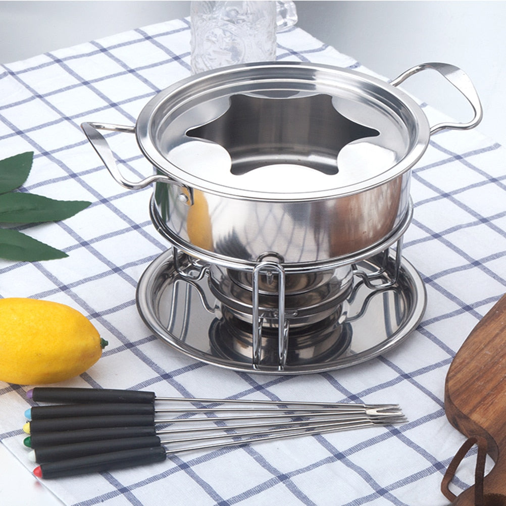 10-Piece Stainless Steel Fondue Set by HitMyNeed