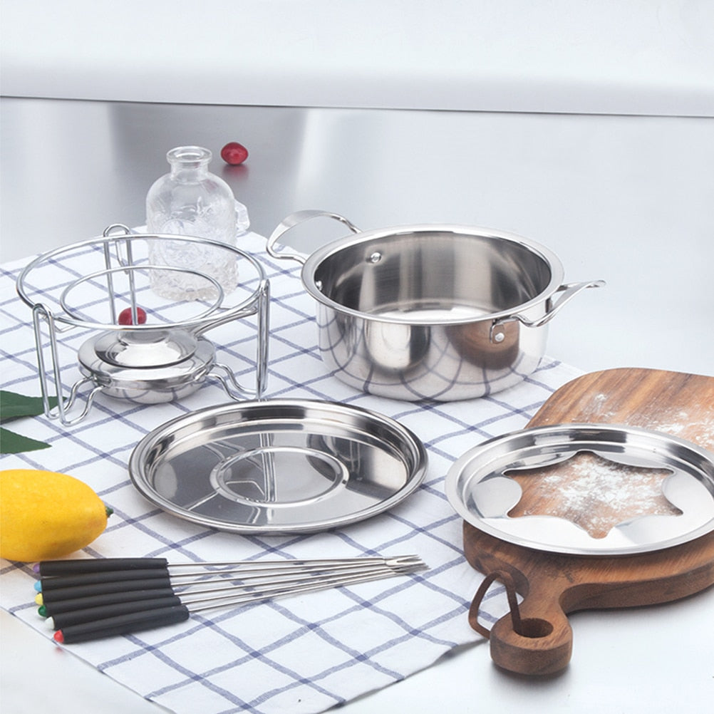 10-Piece Stainless Steel Fondue Set by HitMyNeed