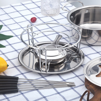 10-Piece Stainless Steel Fondue Set by HitMyNeed