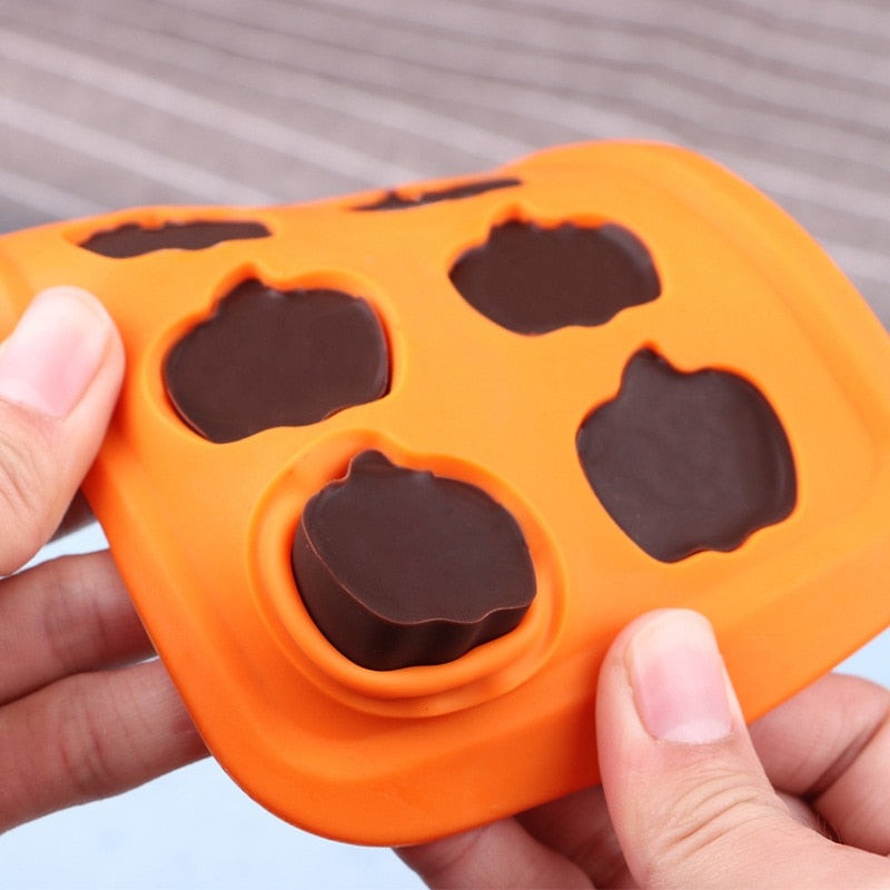 10 Slot Silicone Pumpkin Mold for Baking & Candy by HitMyNeed