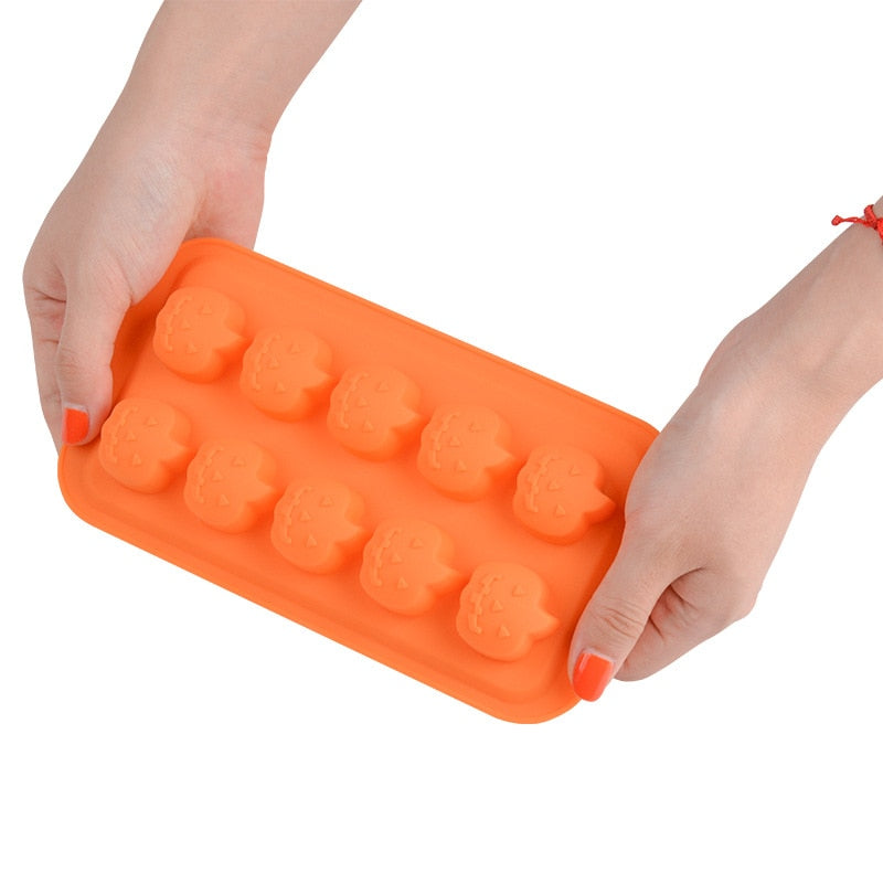 10 Slot Silicone Pumpkin Mold for Baking & Candy by HitMyNeed