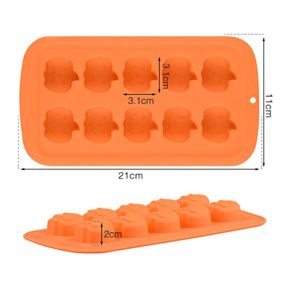 10 Slot Silicone Pumpkin Mold for Baking & Candy by HitMyNeed