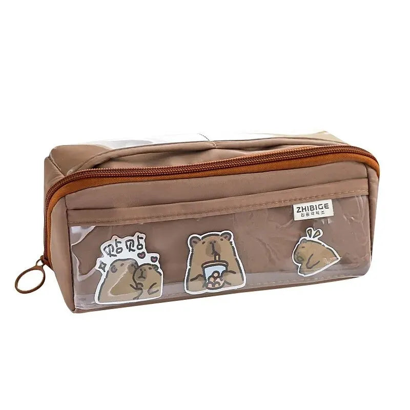 10-Tier Transparent Kids Pencil Case with Large Capacity by HitMyNeed