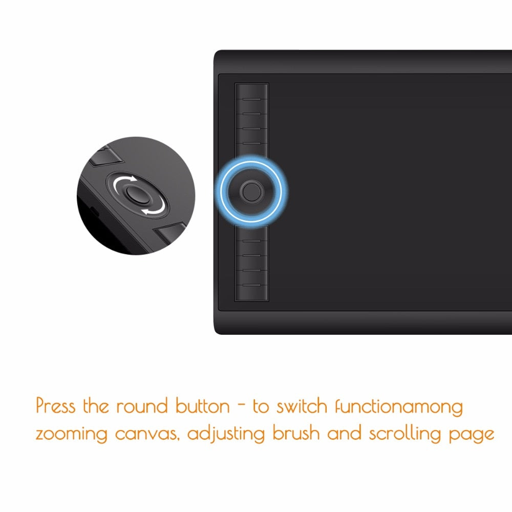 10 x 6.25 Inch Graphic Drawing Tablet with Stylus by HitMyNeed