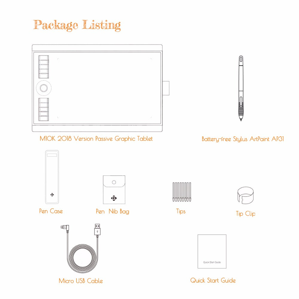10 x 6.25 Inch Graphic Drawing Tablet with Stylus by HitMyNeed