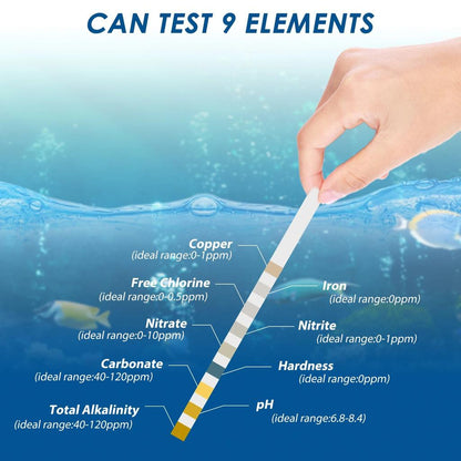 100 Aquarium Water Test Strips 7-in-1 Kit by HitMyNeed