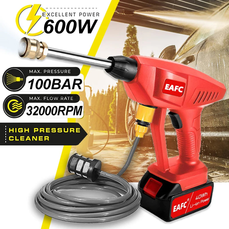 100 Bar Cordless High Pressure Washer 21V by HitMyNeed