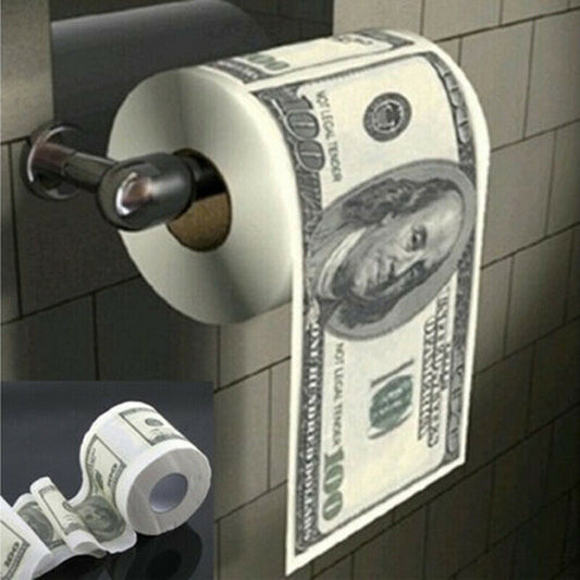 100 Dollar Bill Novelty Toilet Paper Roll by HitMyNeed