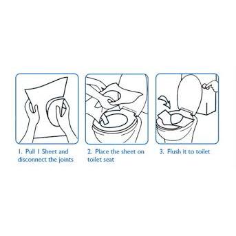 100 Flushable Toilet Seat Covers (10 x 10 Packs) by HitMyNeed