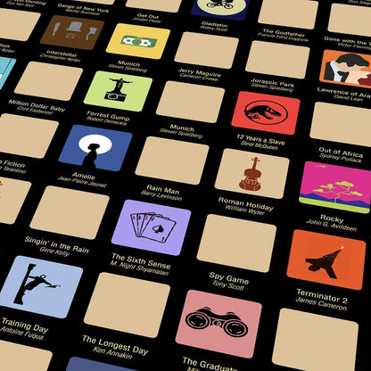 100 Movies Scratch Off Poster with Scraper by HitMyNeed