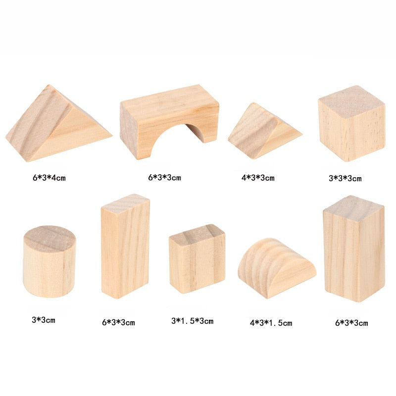 100-Piece Wooden Block Set for Kids by HitMyNeed