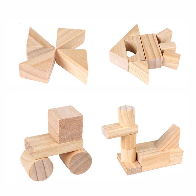 100-Piece Wooden Block Set for Kids by HitMyNeed